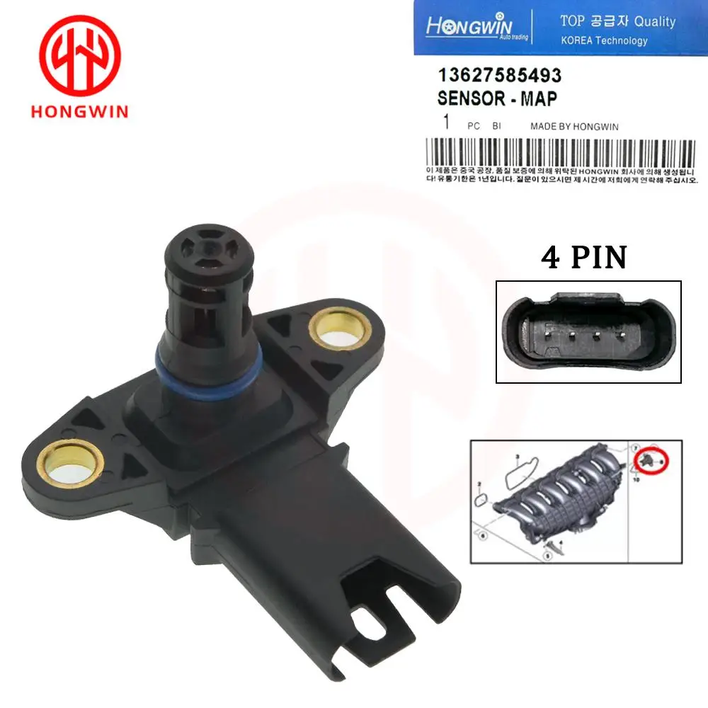BMW 13627585493 Sensor MAP para 335i/335xi 535i X3 X5 Z4 3.0 4.4L