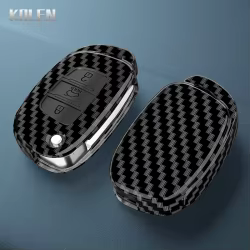 Funda de llave Hyundai en ABS con efecto fibra de carbono