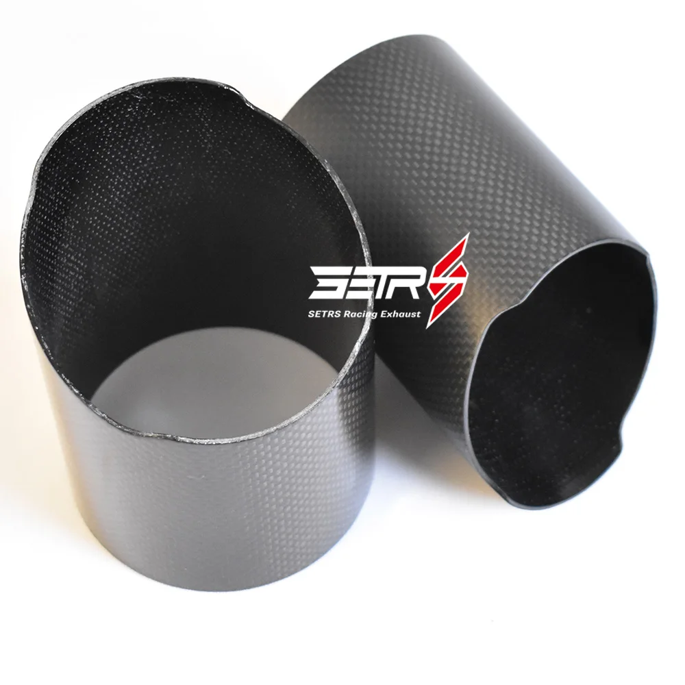 Punta Escape Fibra Carbono Universal Brida Recta - Accesorio Tuning Automóvil - imagen 3