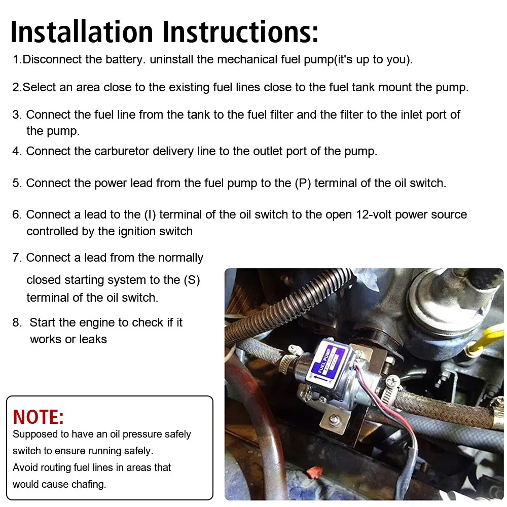 Bomba de combustible eléctrica 12V para gasolina y diésel – coche - imagen 4