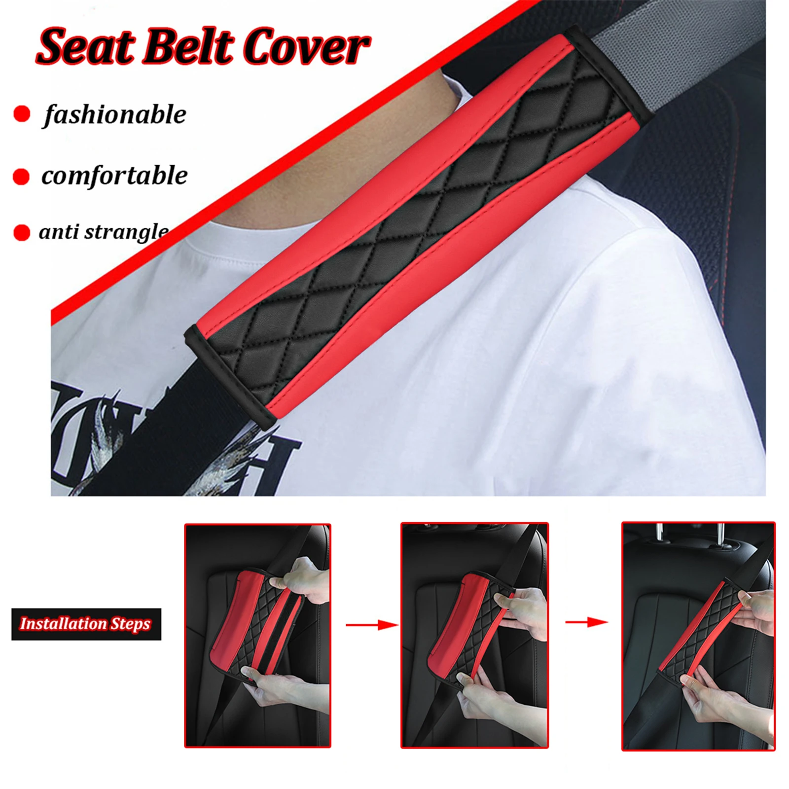 Protector universal cinturón seguridad PU para cualquier automóvil - imagen 5