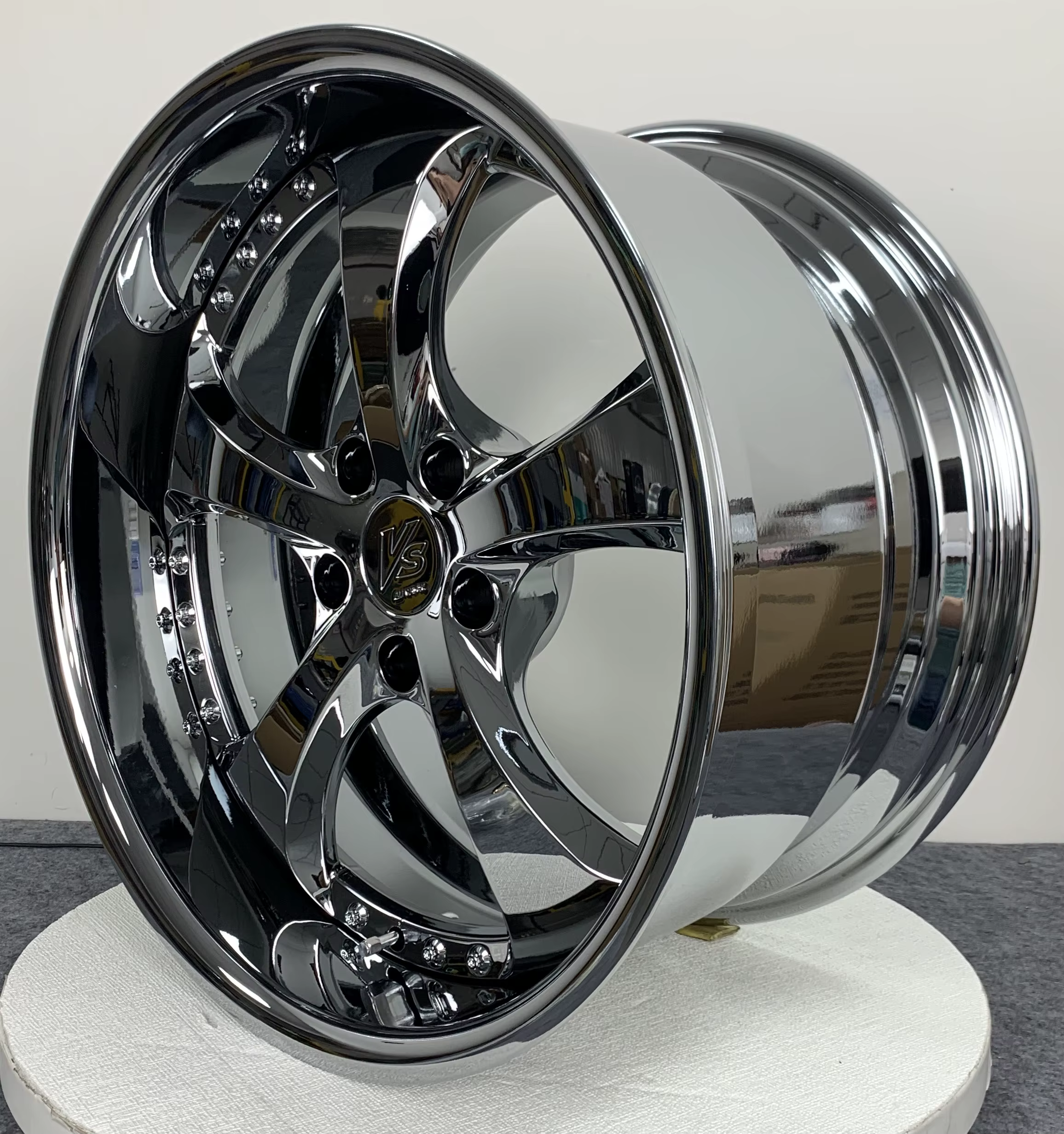 Llantas forjadas VSKF cromadas 5x112 para BMW Nissan S14 - imagen 3