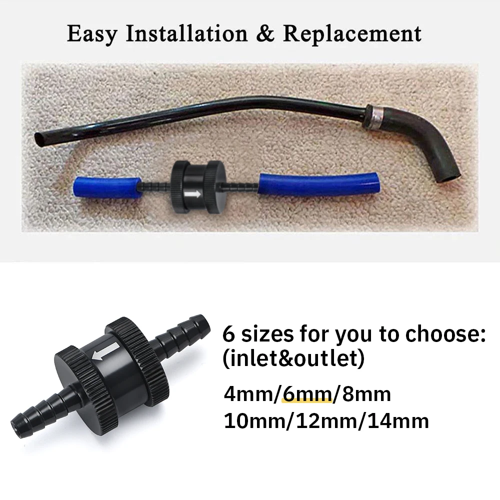 Válvula antirretorno PQY-FCV de aluminio para gasolina y diésel - imagen 5