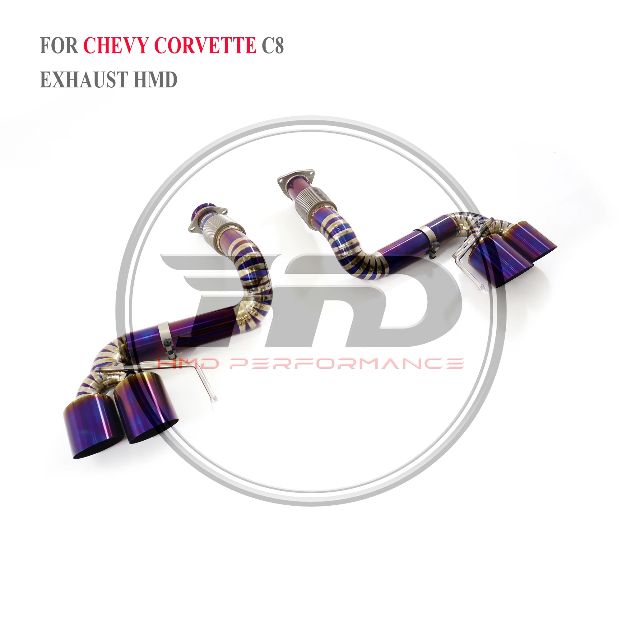 HMD Escape catback de titanio para Chevrolet Corvette C8