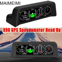 Velocímetro GPS X90 Head Up Display con inclinómetro y brújula