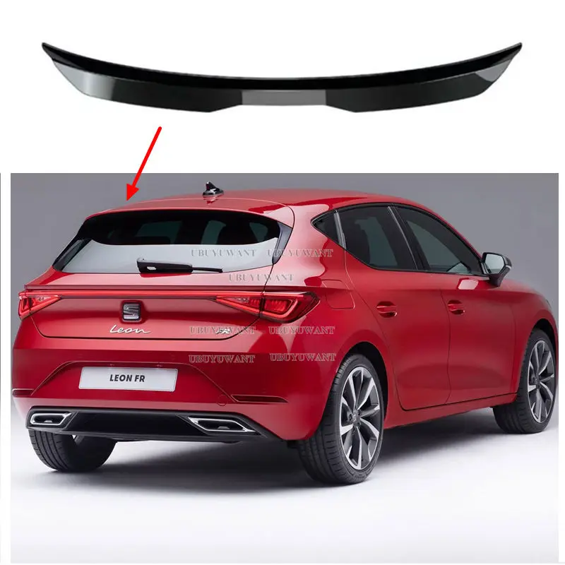 Extensión alerón trasero ABS negro brillante – Seat León Mk4 2020-2025