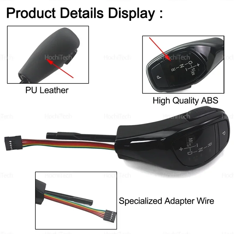Palanca de cambios LED en cuero PU negro para BMW Z4 E85-E86 2003-2008 - imagen 4