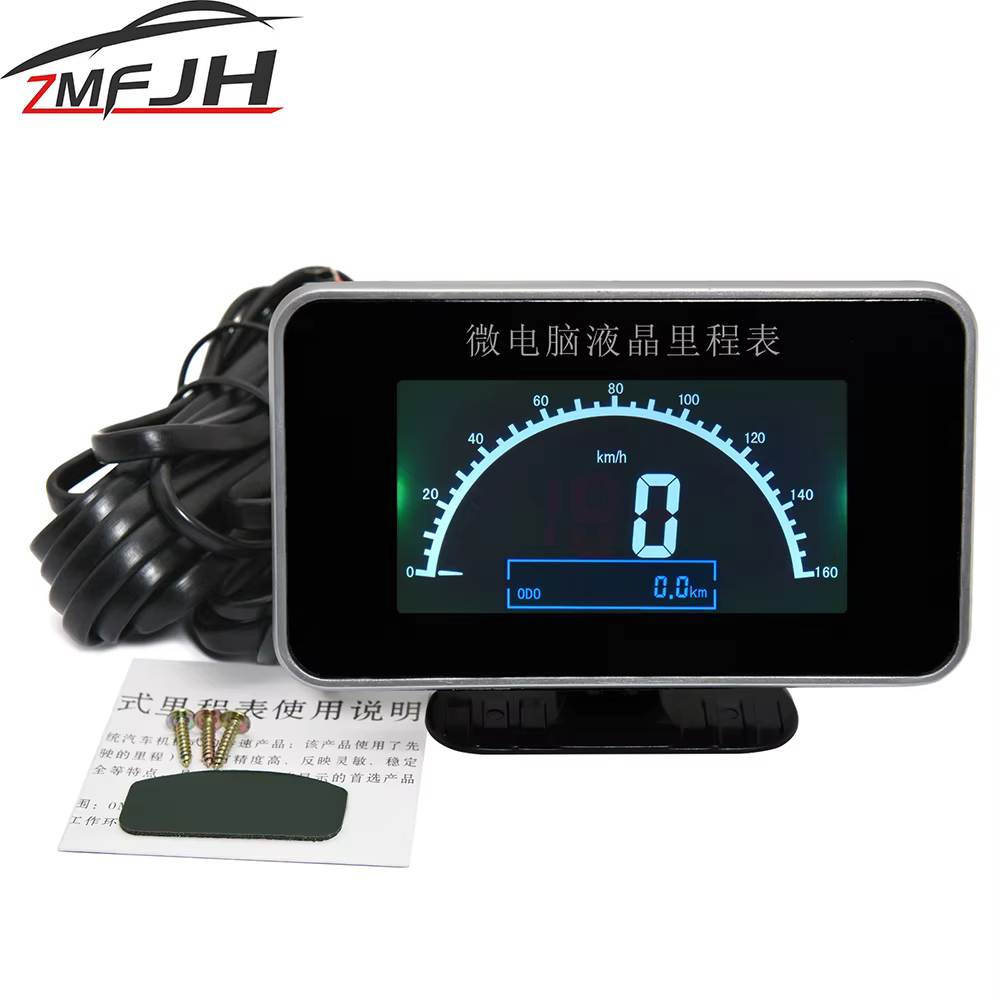 Velocímetro LCD con odómetro y alarma 9-32 V para coche y camión