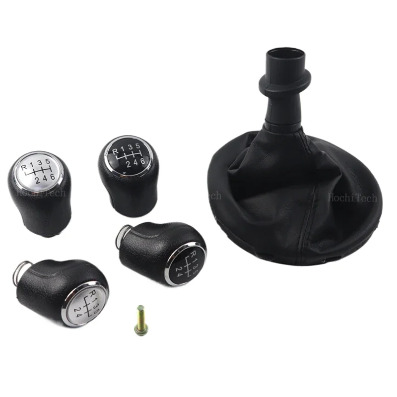 Pomo palanca de cambios de cuero Volkswagen Transporter T5/T6 5-6V - imagen 3