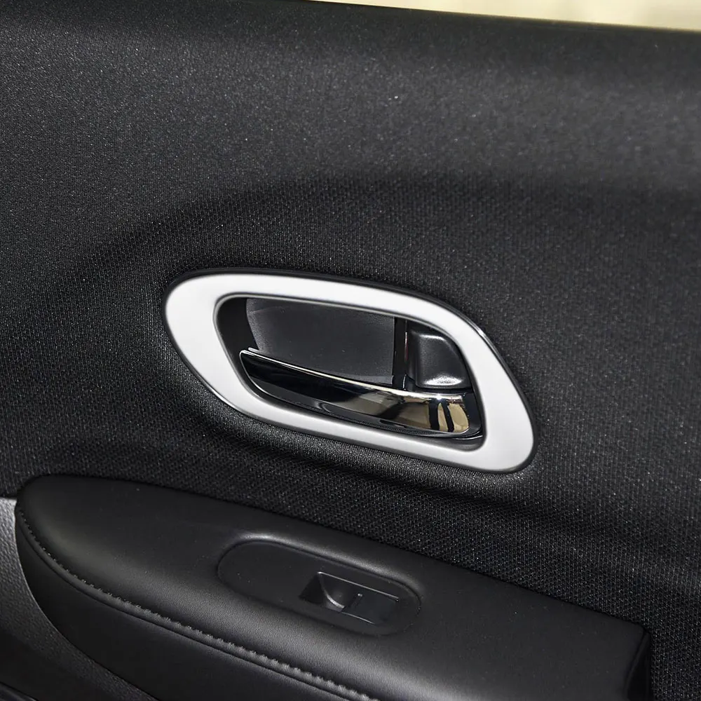Juego de 4 unidades de pegatinas de marco de manija de puerta cromadas internas de coche para Honda HRV HR-V Vezel 2013 2014 2015 2016 2017 2018 Accesorios - imagen 5