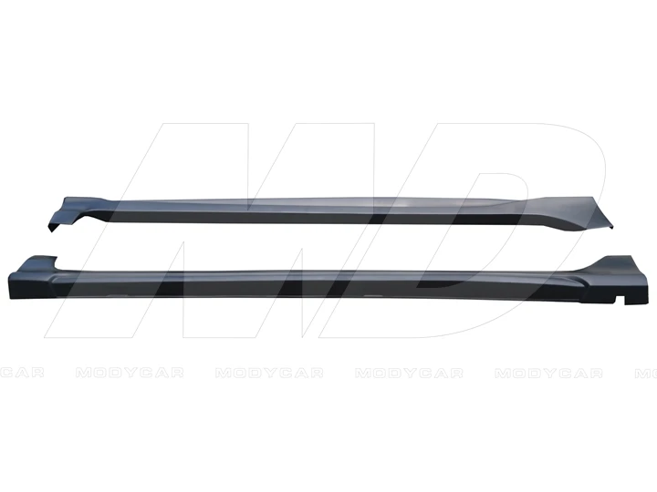 Detalle de la textura de fibra de carbono de los faldones laterales