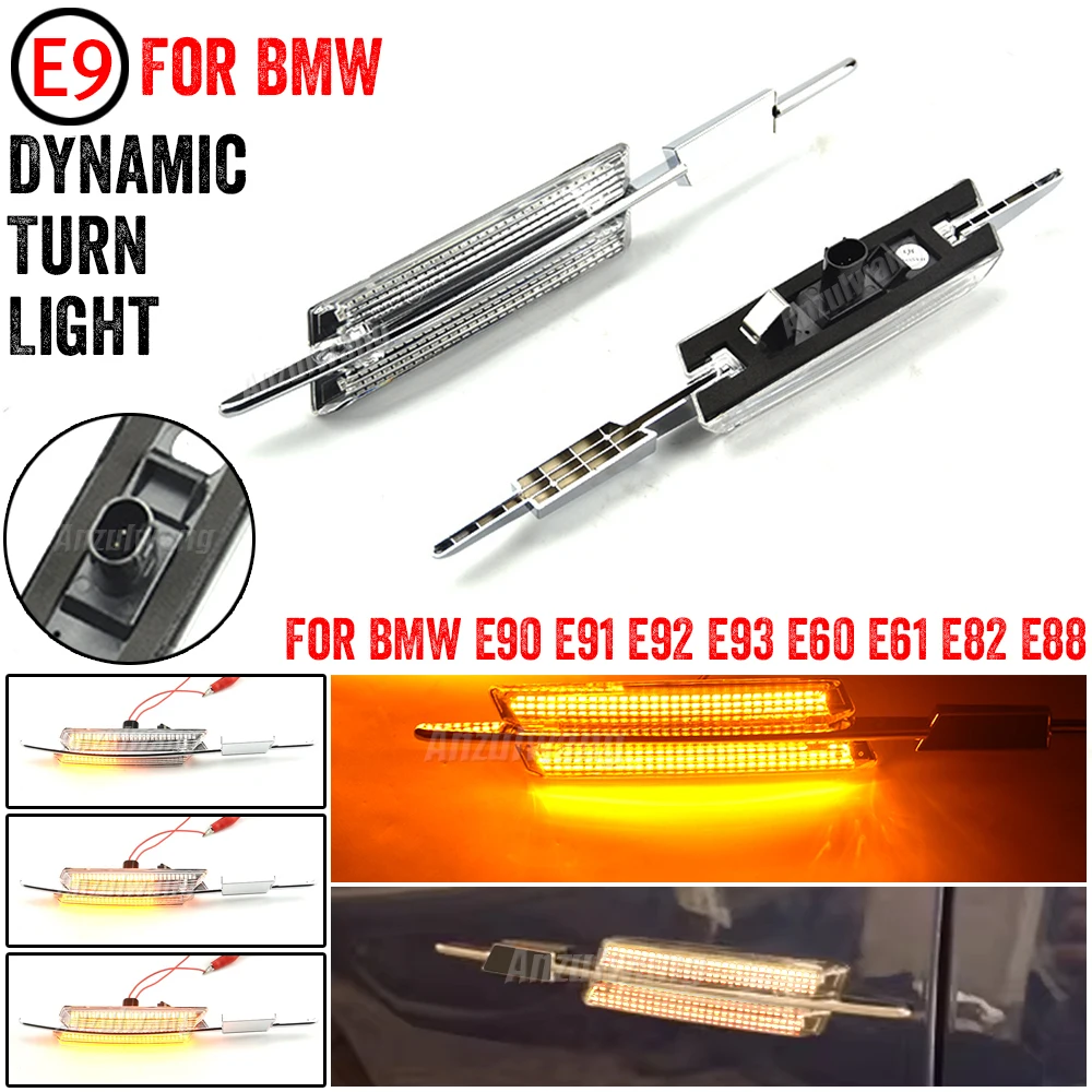 Intermitente LED dinámico ámbar para BMW F10, F30, E90 y E46