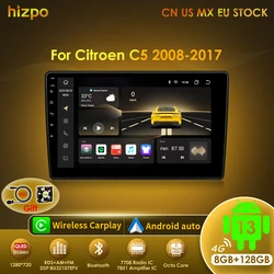 Autoradio Android Hizpo Bluetooth táctil para Citroën C5