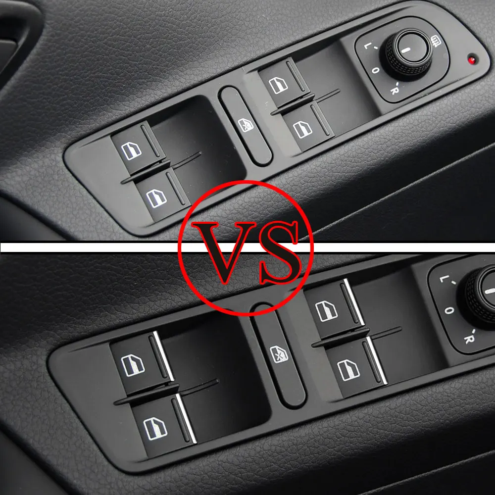 Pegatina interruptor elevalunas con lentejuelas - VW Tiguan 2018-2020 - imagen 2