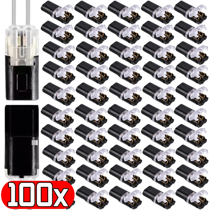 **1-100 Uds. Conector eléctrico impermeable de 2 pines Cable de coche conector eléctrico automotriz conexión de Terminal de tira**
