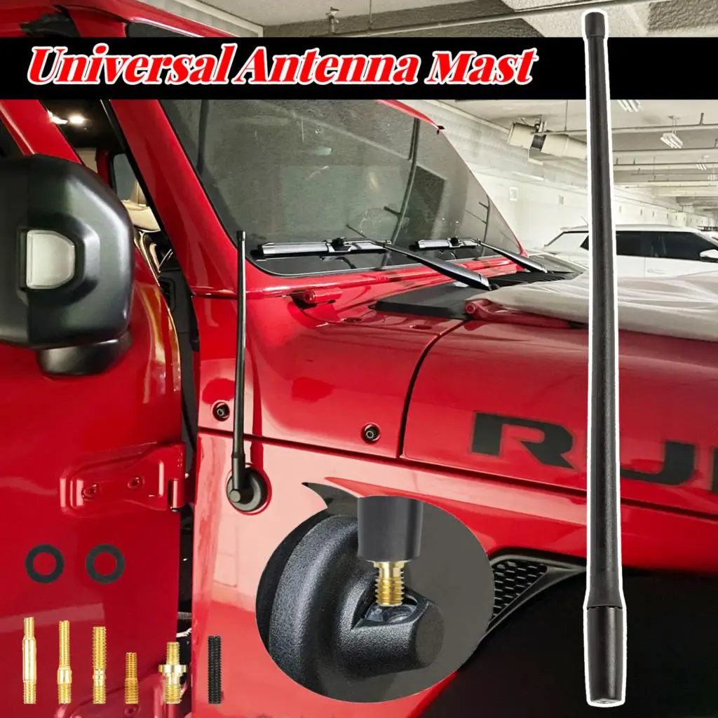 Antena de radio flexible para Jeep Wrangler JK, JL y JT (2007-2019)