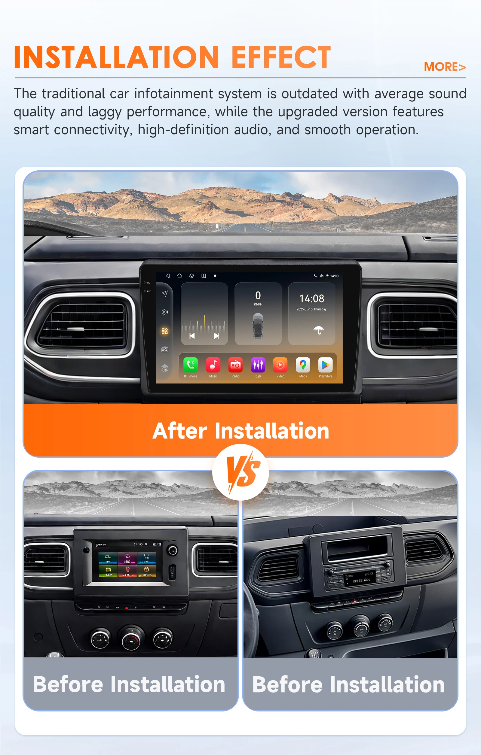 Autorradio Android 14 Renault Master 2019-2022 CarPlay y Auto - imagen 2