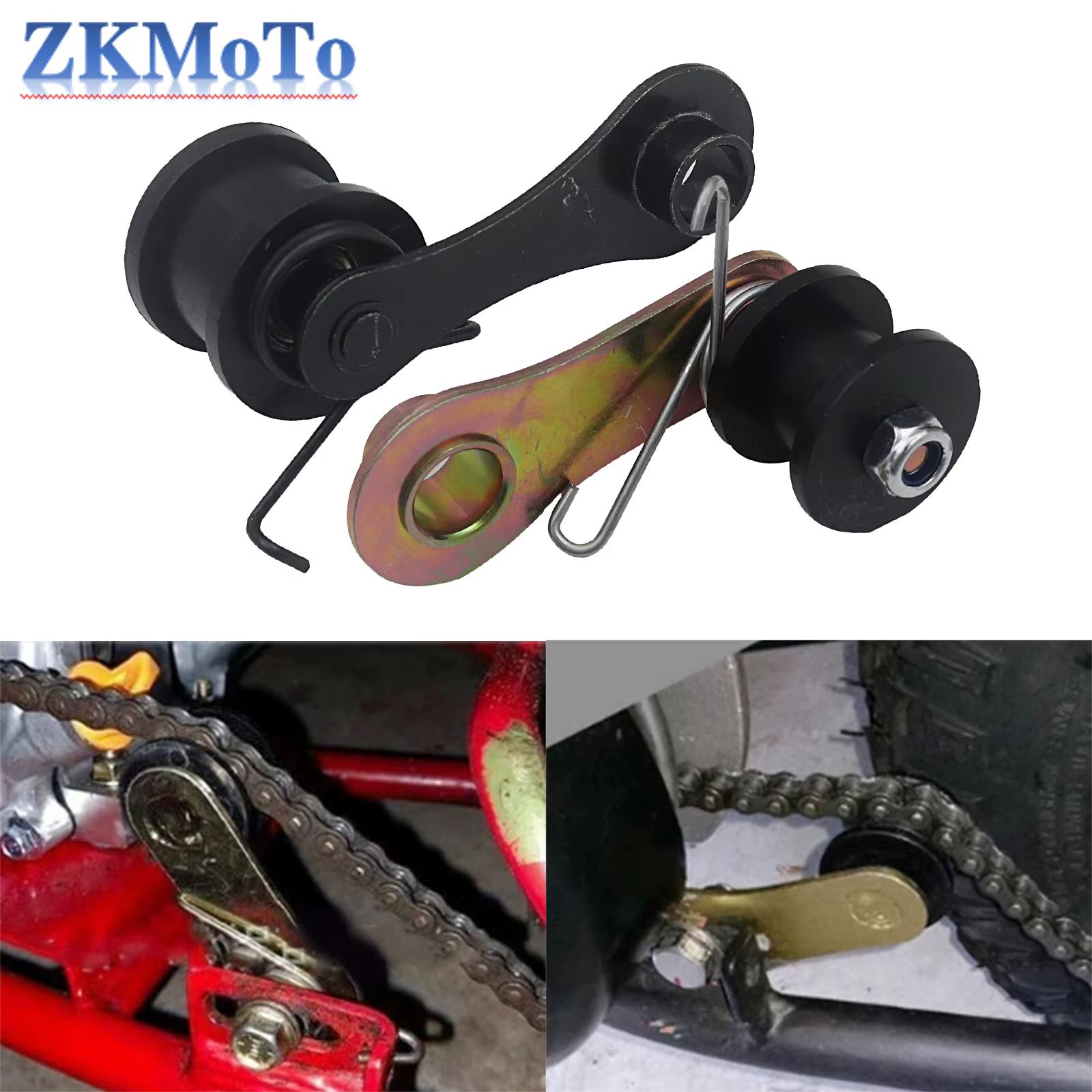 Kit tensor de cadena con rodillo para pit bike, mini moto y ATV
