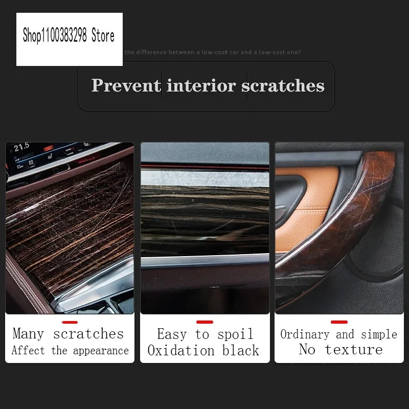 Para Audi A4 B9 2020-2022 consola central Interior de coche película protectora transparente de TPU película de reparación antiarañazos accesorios Refit - imagen 5