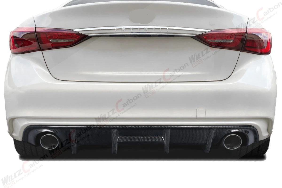 Labio trasero de fibra de carbono para Infiniti Q50 2018-2023 - imagen 2