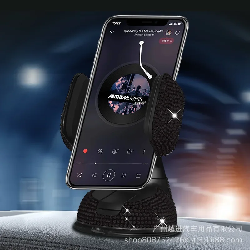 Soporte universal para móvil de coche con diamantes – salpicadero - imagen 4