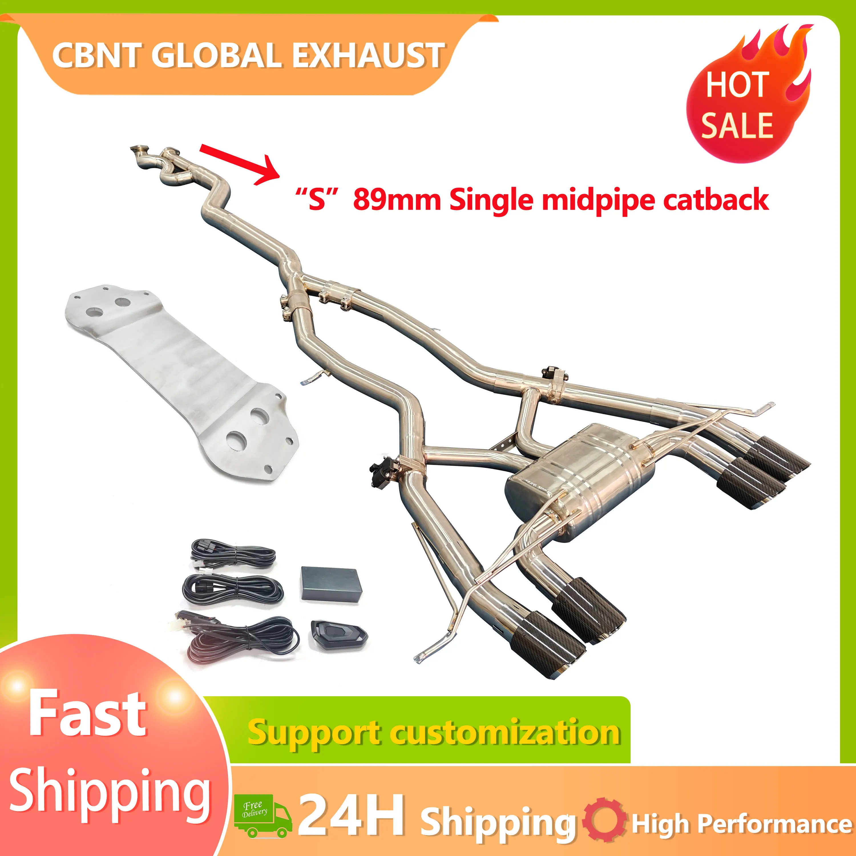 CBNT Silenciador deportivo para BMW M3 G80 y M4 G82 3.0T tuning