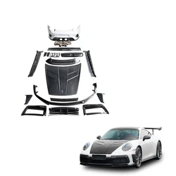 Kit body kit fibra carbono seco alerón trasero Porsche 911 992 Carrera
