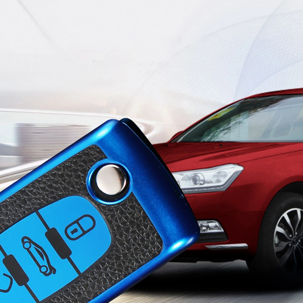 Funda llave cuero TPU para Citroen C3 C4 y Peugeot - imagen 2