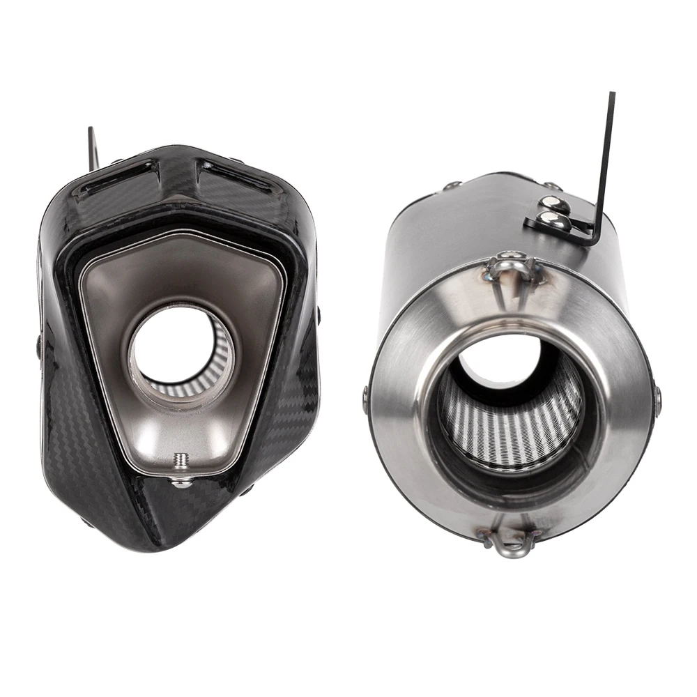 Para YAMAHA MT07 FZ07 XSR700 R7 2025 sistema de Escape completo para motocicleta modificar el colector de Escape tubo silenciador de carrera Delta con DB Killer - imagen 3