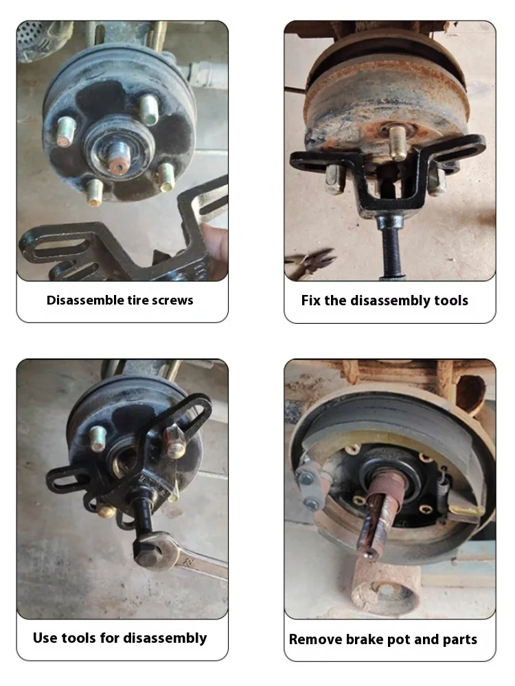 Extractor de tambor de freno para motocicleta y triciclo