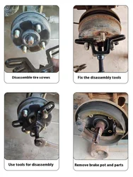Extractor de tambor de freno para motocicleta y triciclo