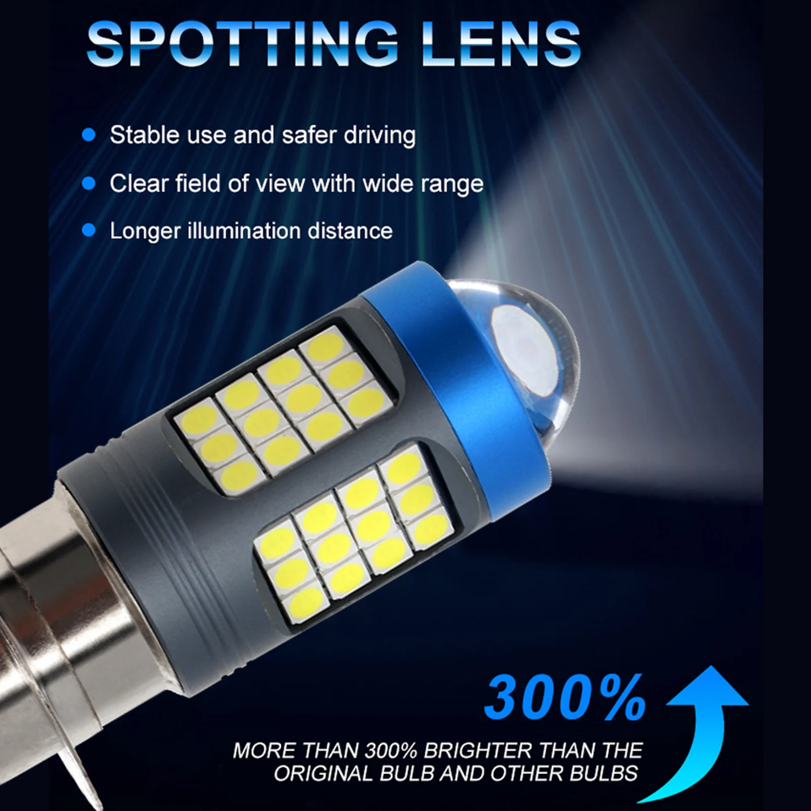 Bombilla LED P15D para Moto – Luz Alto/Bajo 1200LM Faro Delantero - imagen 4