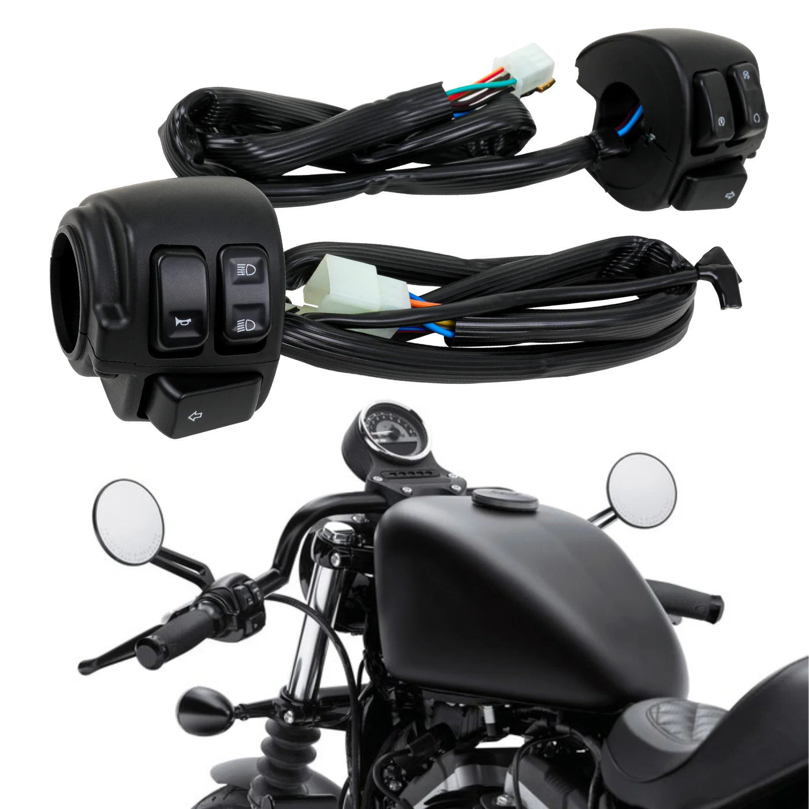 Arnés cableado manillar Harley XL883 y 1200 Dyna Softail - imagen 2