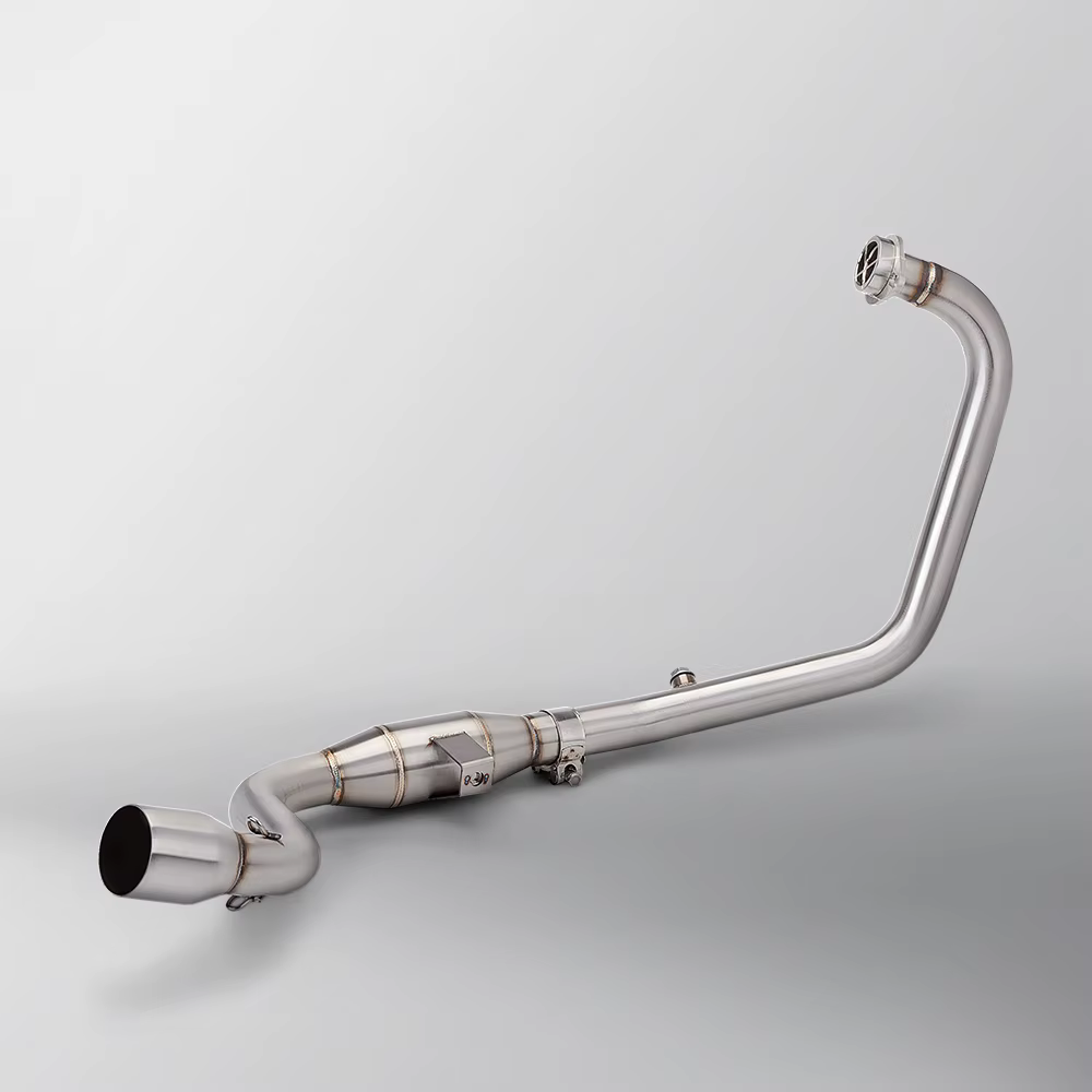 Tubo de enlace frontal de escape azul para Suzuki Gixxer