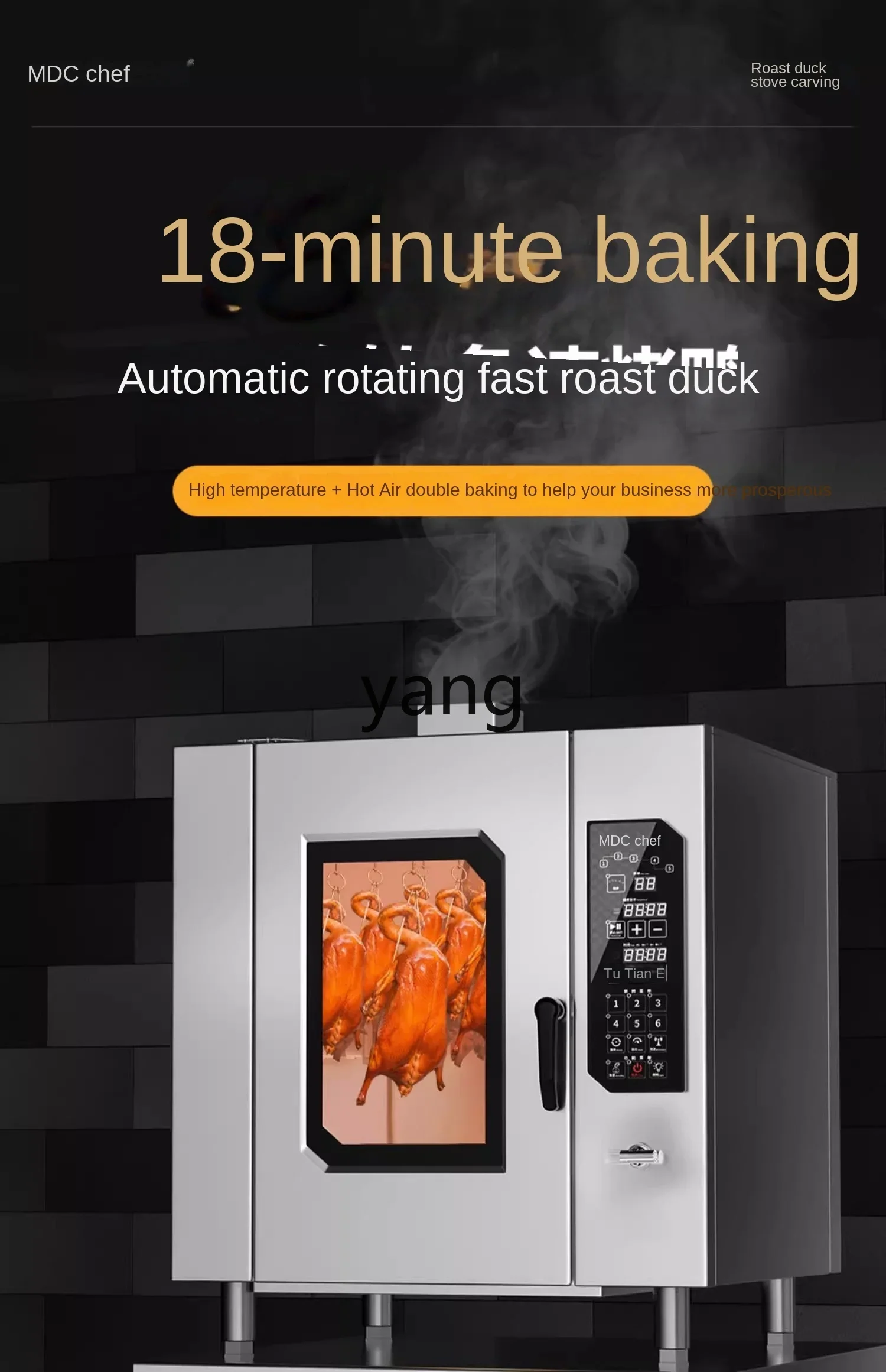 Horno de pato asado automático CX colgante giratorio multifunción - imagen 5