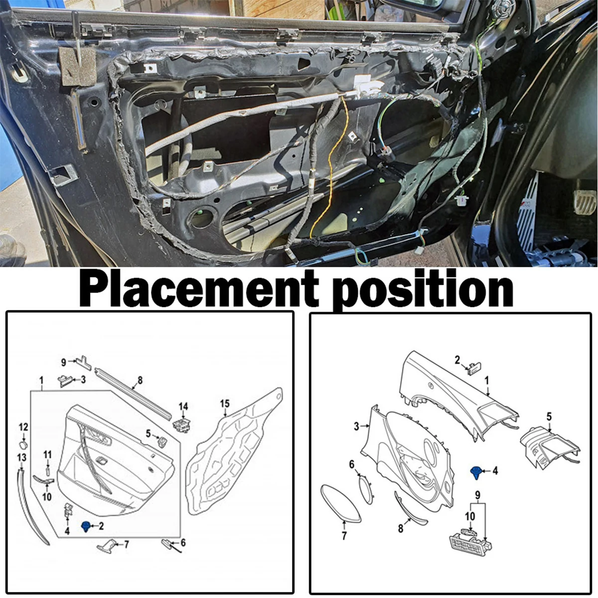 Clips de fijación panel de puerta BMW 51418224781 – E36/E46/E90 - imagen 5
