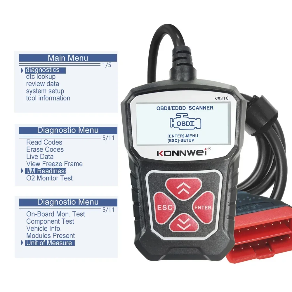 Konnwei KW310 – Escáner diagnóstico OBD2 Bluetooth ELM327 - imagen 3