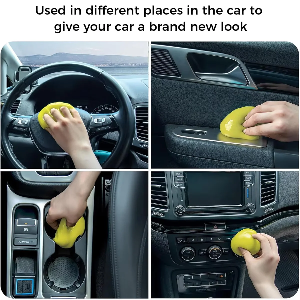 Gel limpiador de interior sin polvo para coche mágico - imagen 4