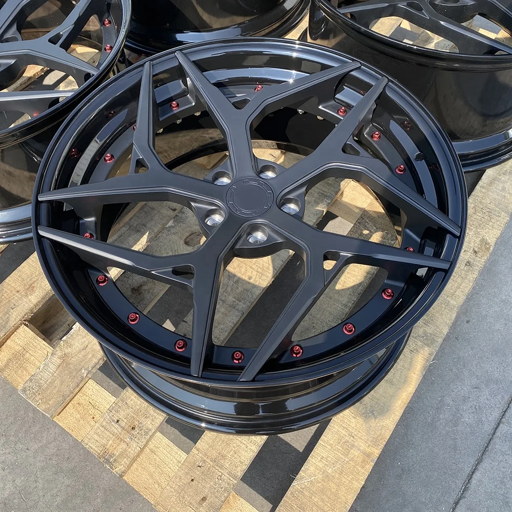 Llantas de coche de aleación 6061-T6 forjadas de 20 pulgadas estilo rueda de 2 piezas personalizadas de marca - imagen 2