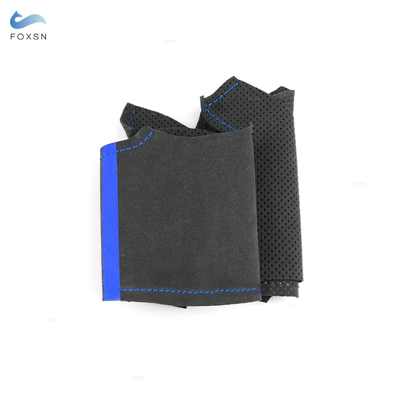 Funda de volante trenzada de cuero y ante para BMW E46, E39, X5 y Z3 - imagen 3