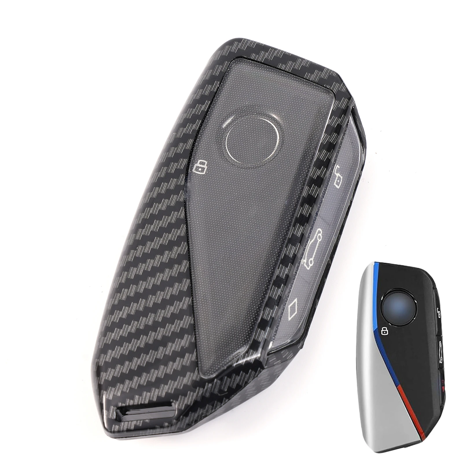 Carcasa llave BMW fibra carbono para X5 X6 X3 X4 X7 M Sport 2024-2025