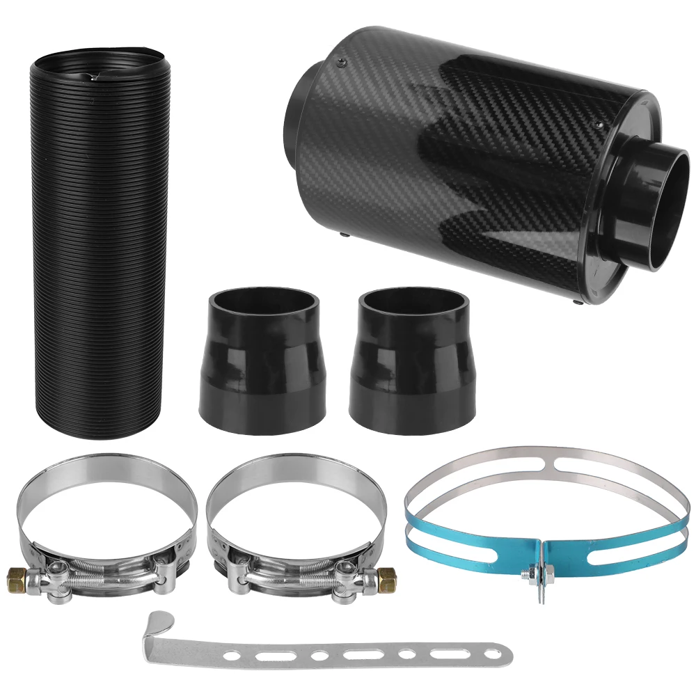 Kit de admisión de aire frío universal con caja de fibra de carbono - imagen 4