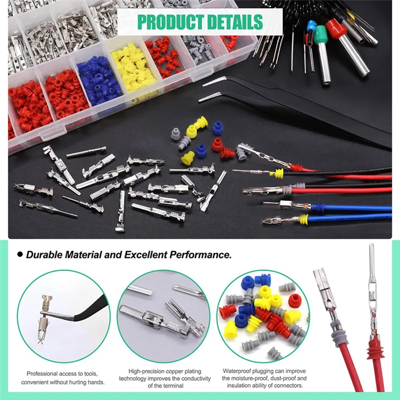 Kit de conectores automotriz de 26 pines con terminales de 1 a 3,5 mm - imagen 4