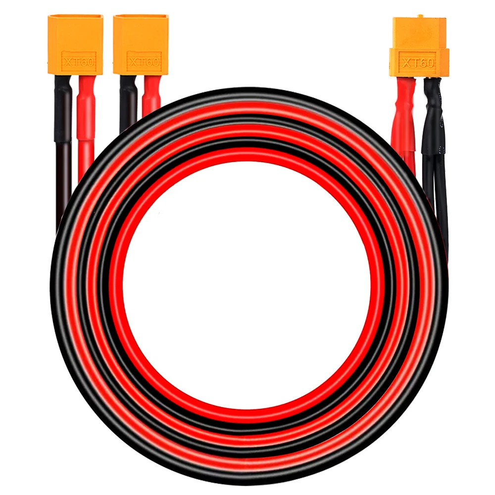 Cable extensión XT60 hembra-macho de silicona 16AWG para batería - imagen 2