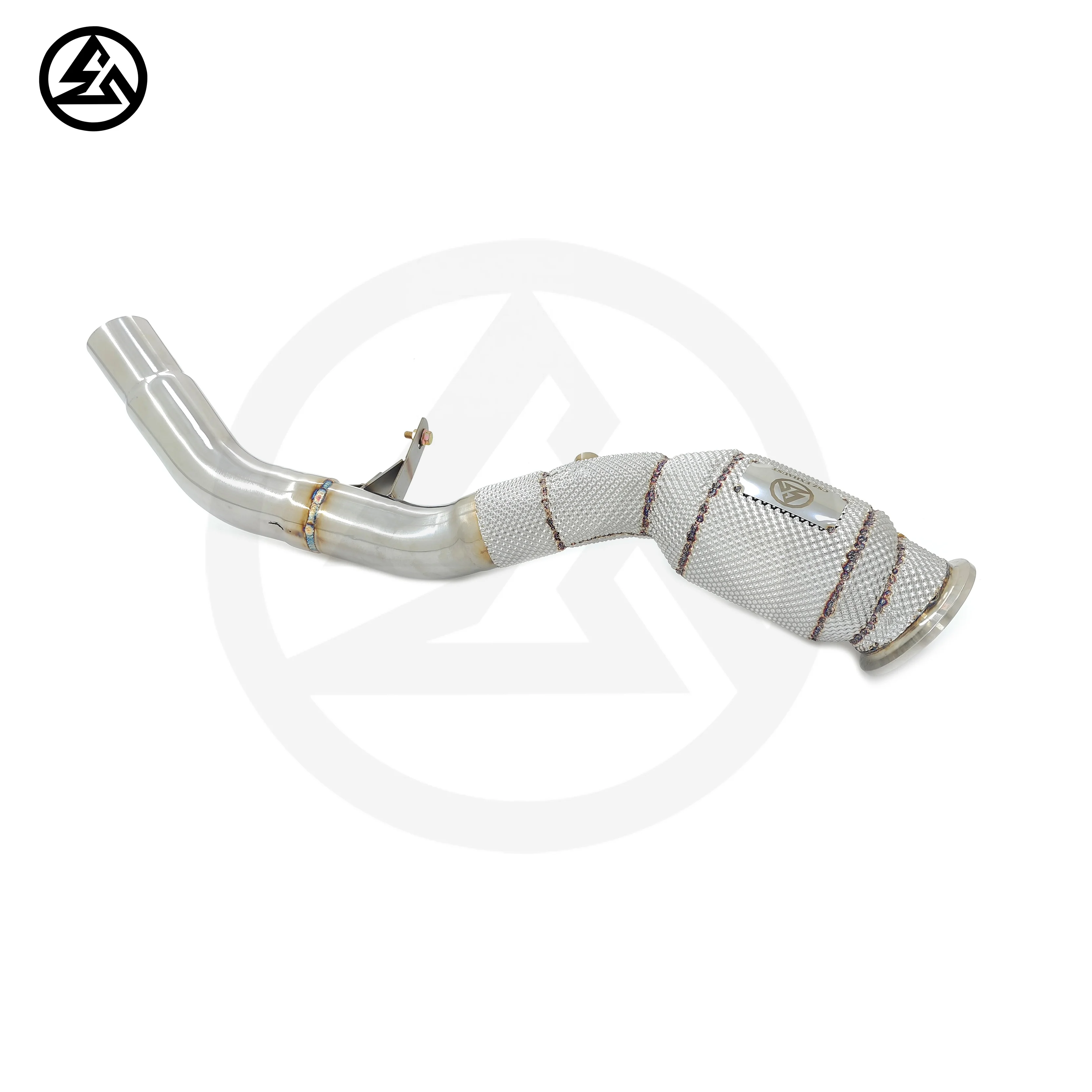 Escape deportivo de alto flujo para Jaguar XE XF XJ F-type F-pace 2.0T 2011- Bajante catcado con protector térmico - imagen 2