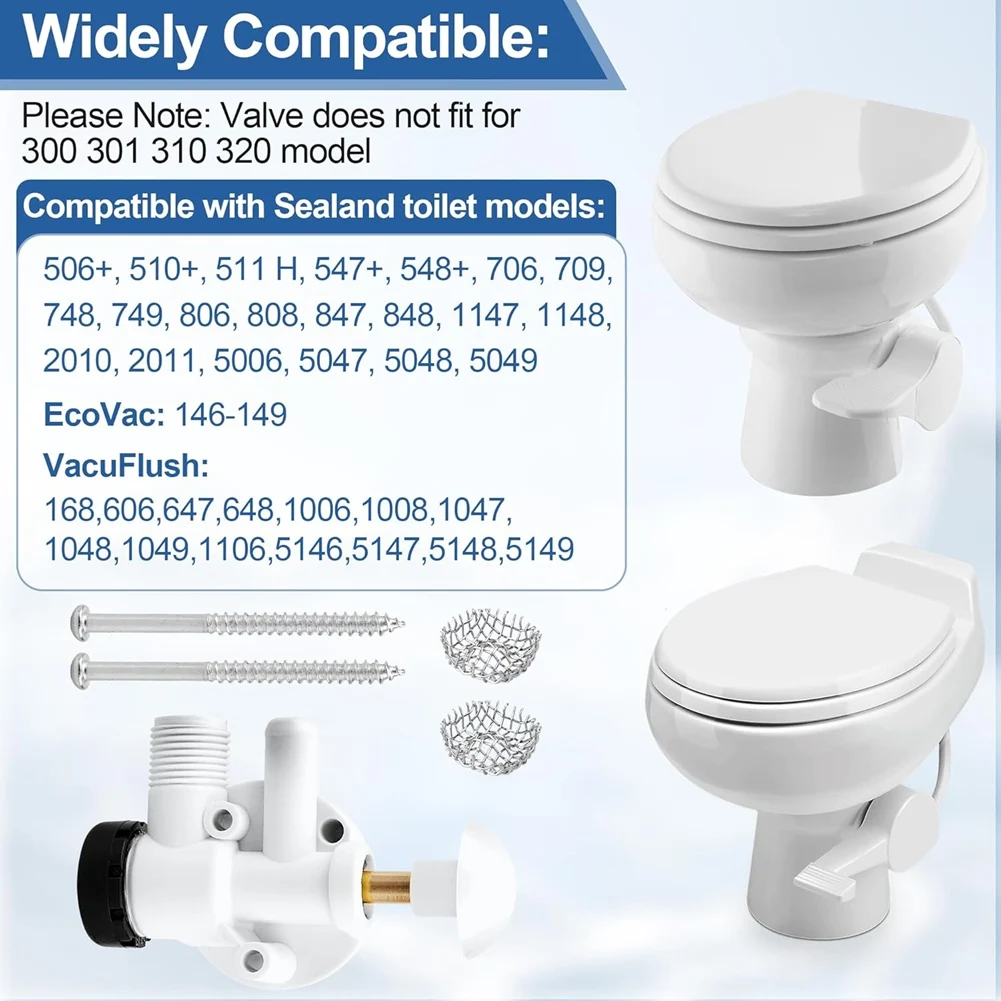 385314349 Kit de reparación de válvula de agua de alta calidad para inodoros Dometic RV Sealand, Ecovac, con pedales - imagen 2