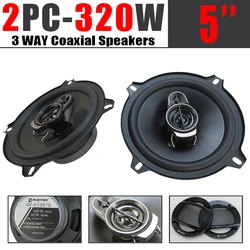 Altavoces coaxiales 5 pulgadas 3 vías 320W para coche potentes