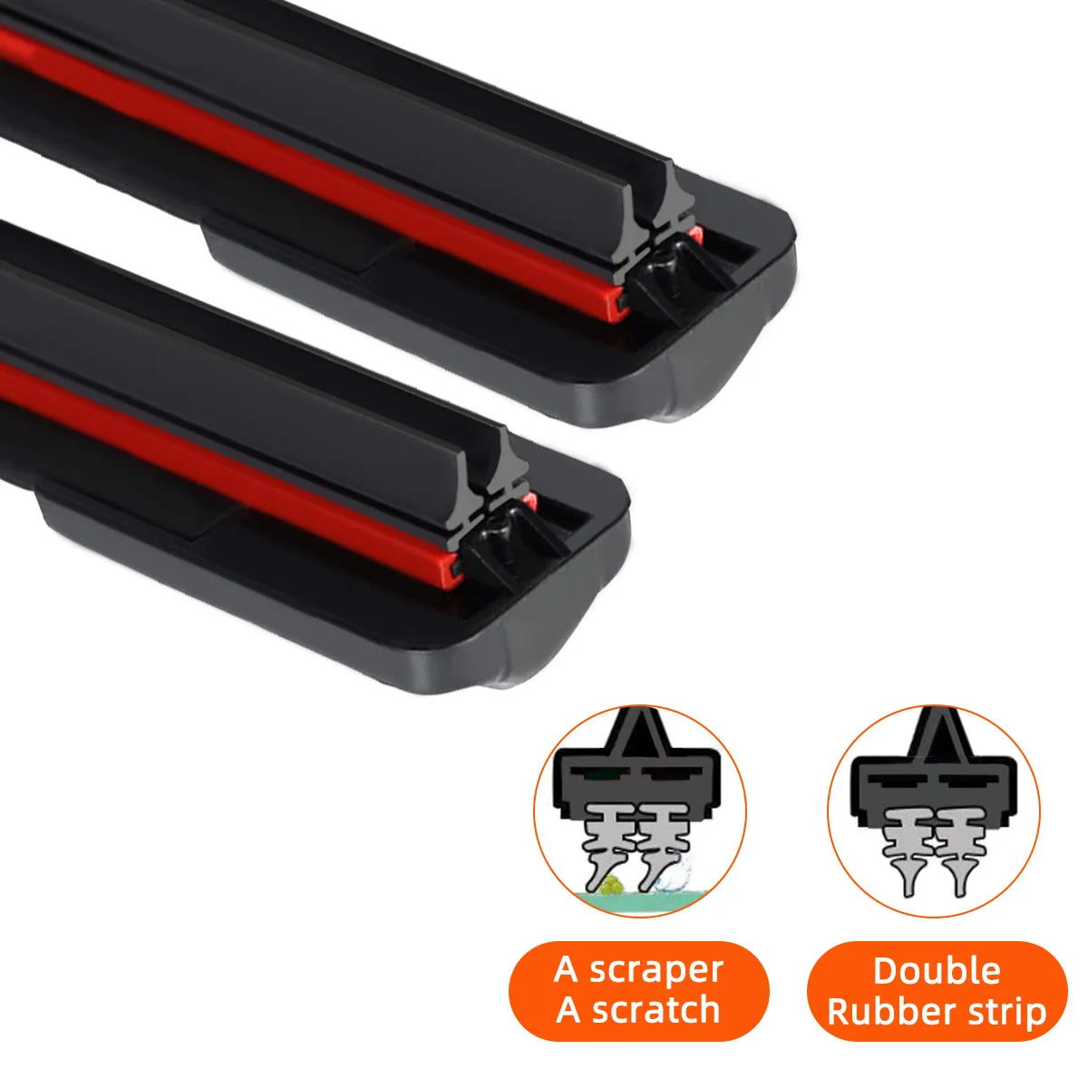 Limpiaparabrisas delantero universal J‑hook de goma para coche - imagen 2