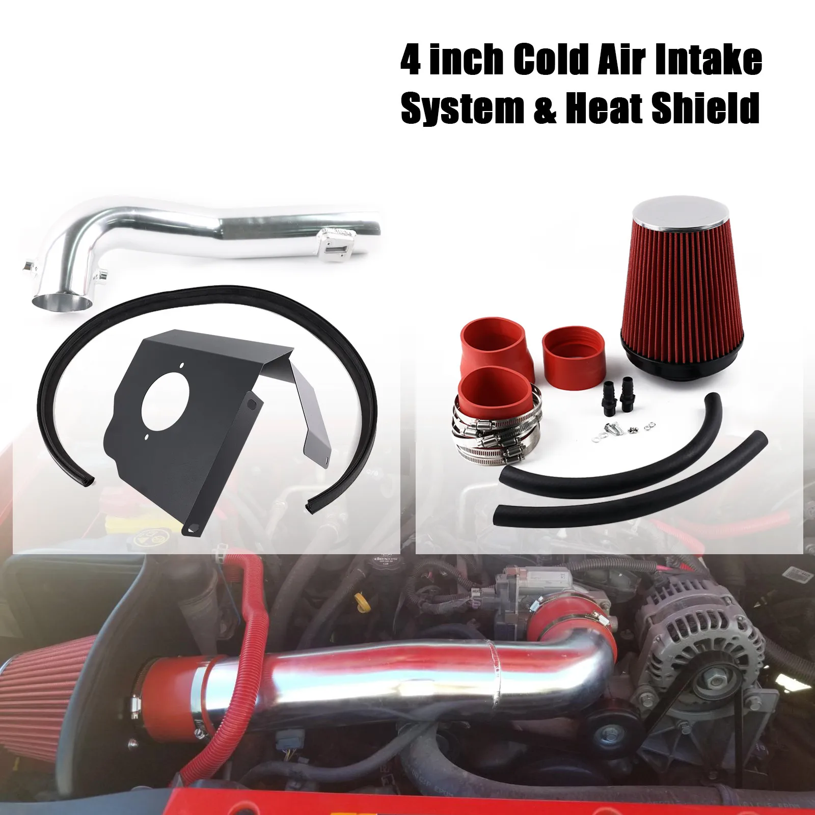 Kit de admisión de aire frío V8 5.3/6.2 para Suburban, Yukon y Sierra - imagen 3