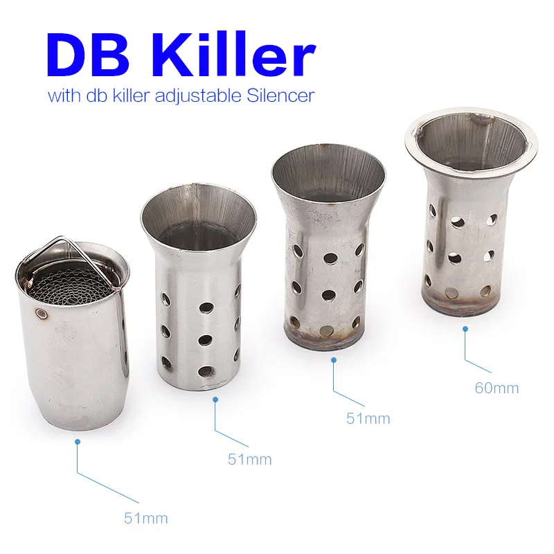 Db Killer Ajustable Acero Inox – Silenciador Escape Moto Universal